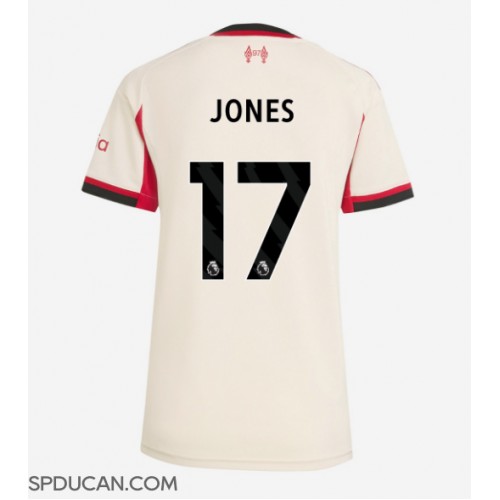 Zenski Nogometni Dres Liverpool Curtis Jones #17 Gostujuci 2025-26 Kratak Rukav